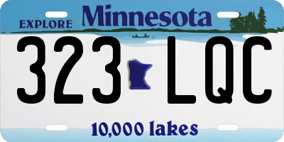 MN license plate 323LQC