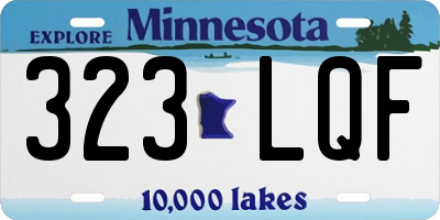 MN license plate 323LQF