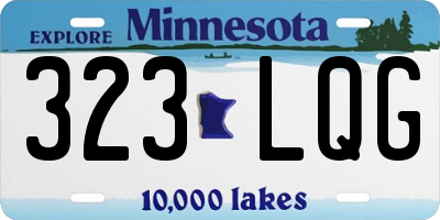 MN license plate 323LQG