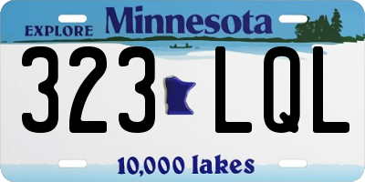 MN license plate 323LQL