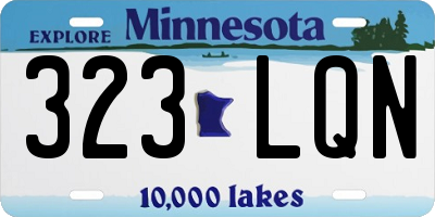 MN license plate 323LQN