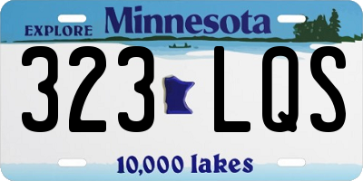 MN license plate 323LQS