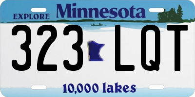 MN license plate 323LQT