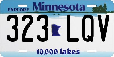 MN license plate 323LQV