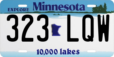 MN license plate 323LQW