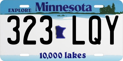 MN license plate 323LQY