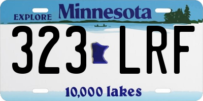 MN license plate 323LRF
