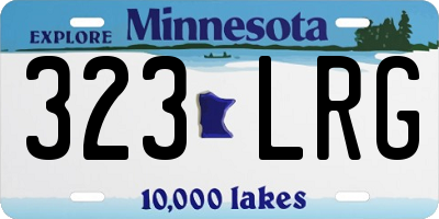 MN license plate 323LRG