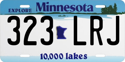 MN license plate 323LRJ