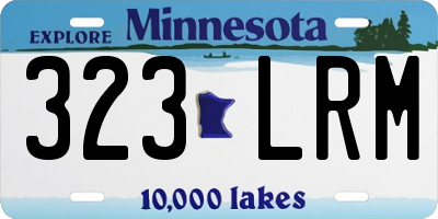 MN license plate 323LRM