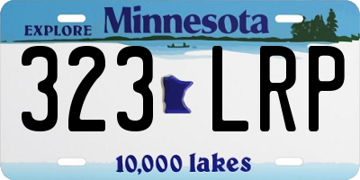 MN license plate 323LRP