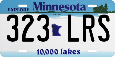 MN license plate 323LRS