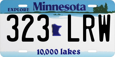 MN license plate 323LRW