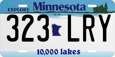 MN license plate 323LRY