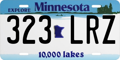 MN license plate 323LRZ