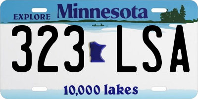 MN license plate 323LSA