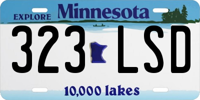 MN license plate 323LSD
