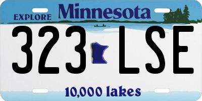 MN license plate 323LSE