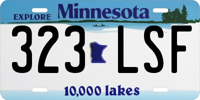 MN license plate 323LSF