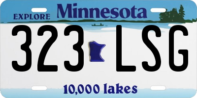 MN license plate 323LSG