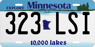 MN license plate 323LSI