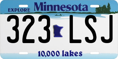 MN license plate 323LSJ
