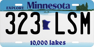 MN license plate 323LSM