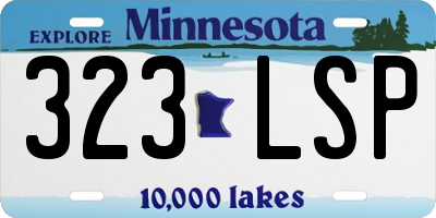 MN license plate 323LSP