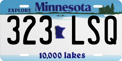 MN license plate 323LSQ