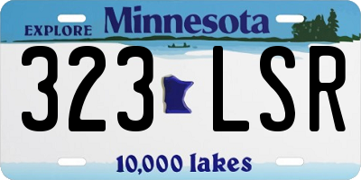 MN license plate 323LSR