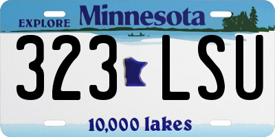 MN license plate 323LSU