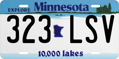 MN license plate 323LSV