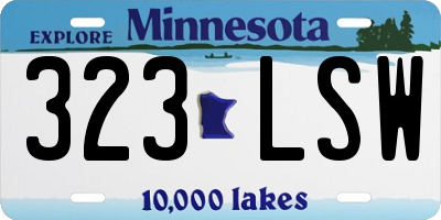 MN license plate 323LSW
