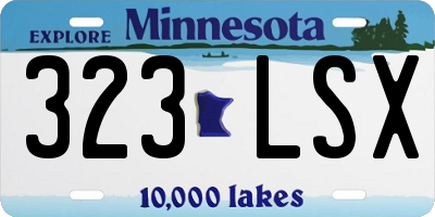 MN license plate 323LSX