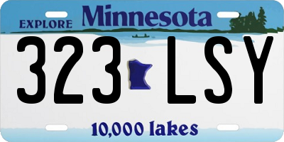 MN license plate 323LSY