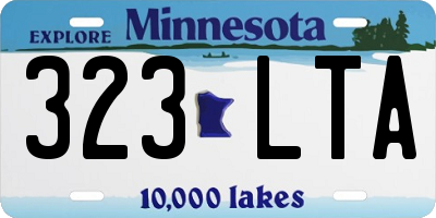 MN license plate 323LTA