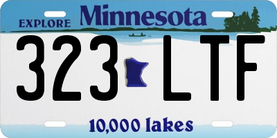 MN license plate 323LTF