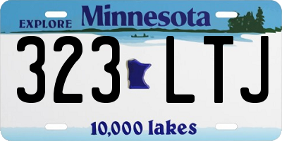 MN license plate 323LTJ