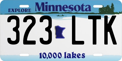 MN license plate 323LTK