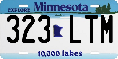 MN license plate 323LTM