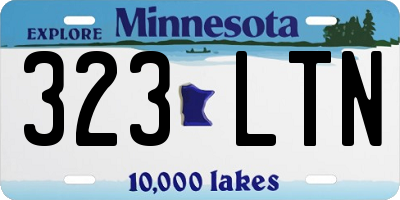 MN license plate 323LTN