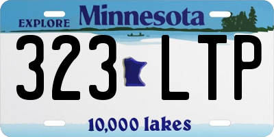 MN license plate 323LTP