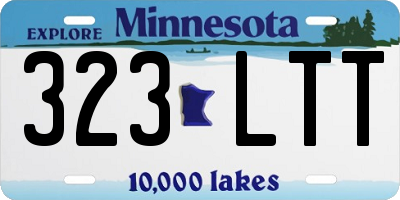 MN license plate 323LTT