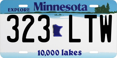 MN license plate 323LTW