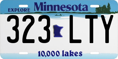 MN license plate 323LTY