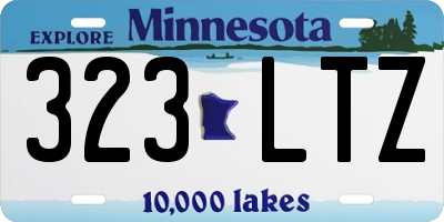 MN license plate 323LTZ