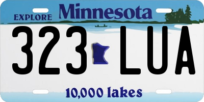 MN license plate 323LUA