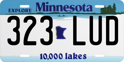 MN license plate 323LUD