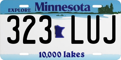 MN license plate 323LUJ
