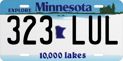 MN license plate 323LUL
